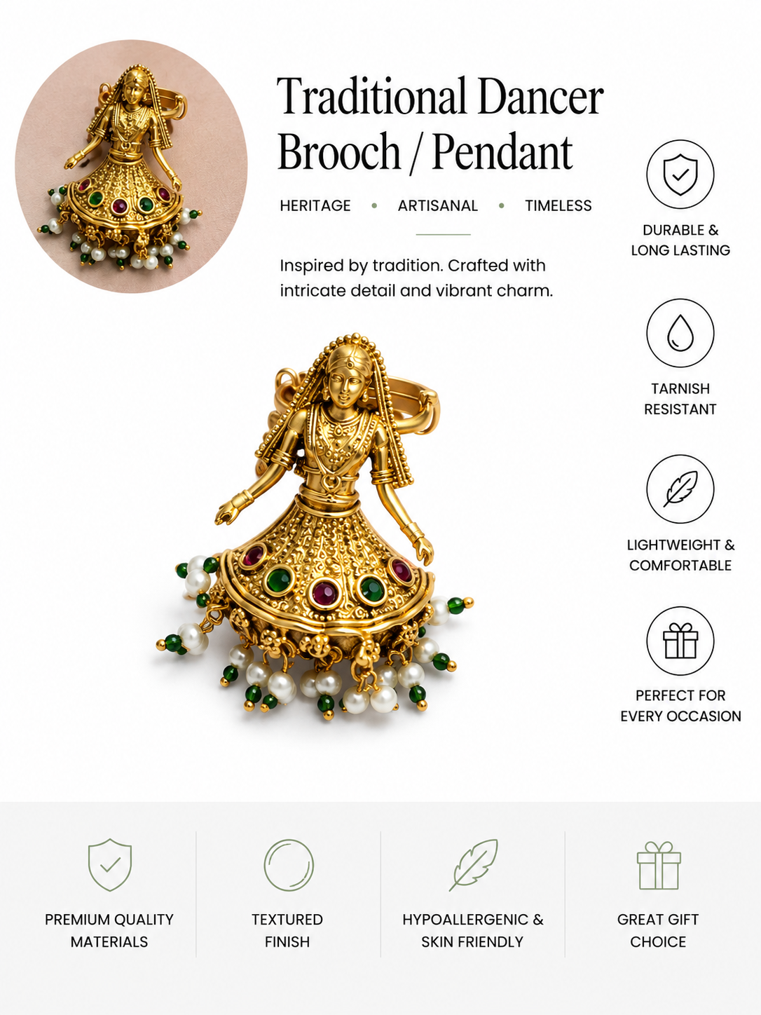 Traditional Jewelry Gift Box + 10 Pieces of Traditional Jewelry