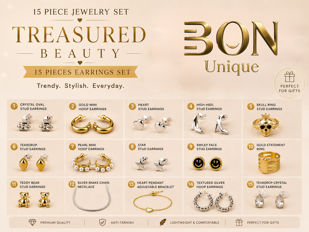 Gold Treasure Chest Jewellery Box